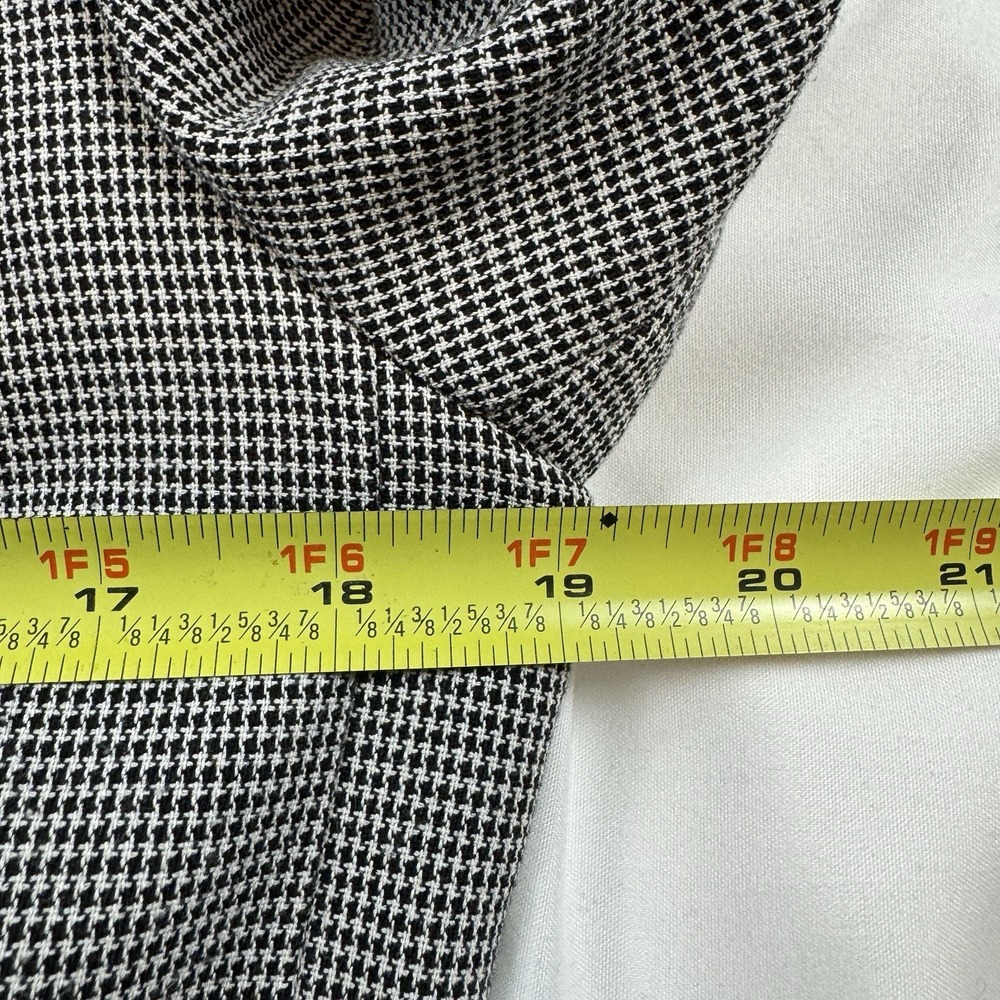 Mango MNG Houndstooth Belted Double Breasted Short Coat Size 8‎ Preppy Career - Picture 6 of 8